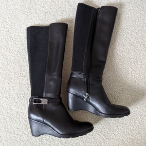 Black Blondo wedge boots